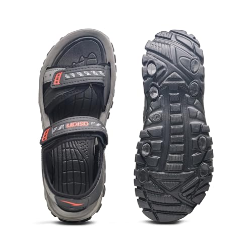 Image of ASIAN Mens Virat-04 Flat Casual Sandals With Adjustable Velcro Closure For Easy Wear With Flexible Fitting And Trendy And Stylish Looks With Unique Sole Design | Ideal For Everyday Use For Boys