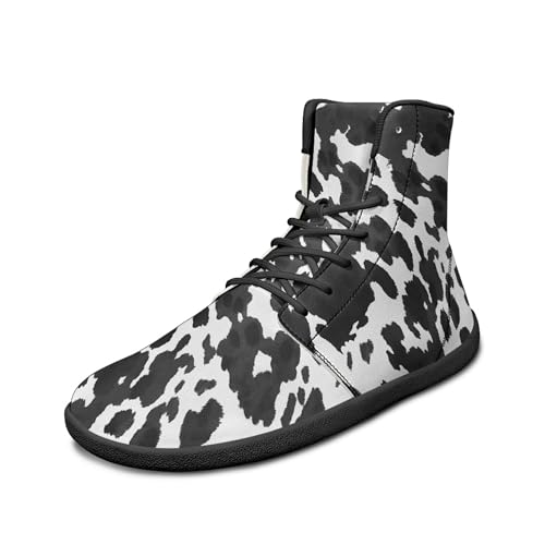 Image of Fashion Print Womens Mens High Top Barefoot Sneakers Flat Shoes