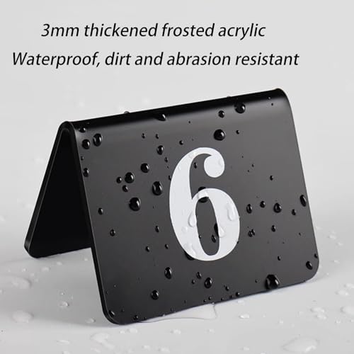 Numéros de Table en Acrylique Double Face en V Qualité Cristal - 7