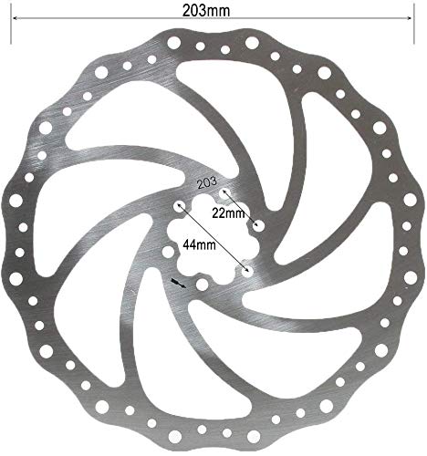 image for BESNIN 203mm Bike Rotor 2 pcs Bike Brake Rotors with 12 Bolts Bicycle 