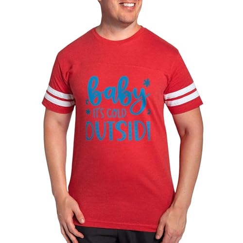 CafePress Blue Baby It's Cold Outside Men's Football T Shirt Men's Football T-Shirt