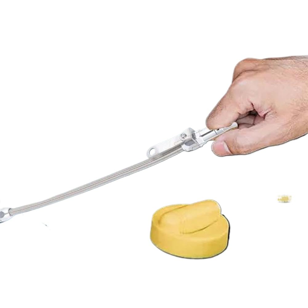 Varilla medidora de aceite del motor 1/4 pulgada NPT Accesorio de entrada de bandeja de acero inoxidable flexible de 20 pulgadas