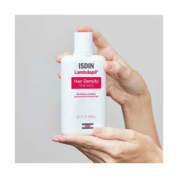 ISDIN Lambdapil Hair Loss Shampoo, Revitalizes and Nourishes Thinning Hair for Fuller Thicker Hair, 6.7 Fl Oz