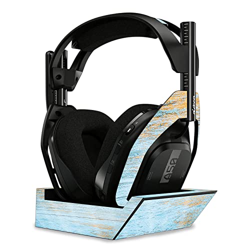 Image of MightySkins Glossy Glitter Skin Compatible With Astro A50 Wireless Headphones + Base Station (Gen 4) - Distressed Wood | Protective, Durable High-Gloss Glitter Finish | Easy To Apply | Made in the USA