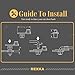 Rexka 5 Sets Tailgate Handle Door Lock Rod Clips Tailgate Handle Rod Clip Replacement for Toyota Tundra Camry Corolla Echo Highlander 69293-12030 69293-12040