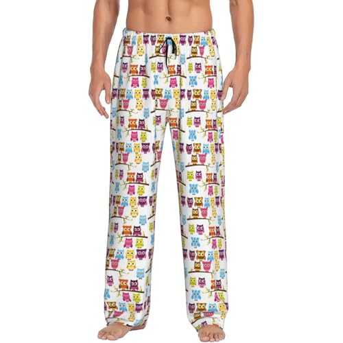 Pantalon de pyjama pour homme imprimé hiboux toutes saisons