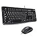 Logitech MK120 Kabelgebundenes Tastatur-Maus-Set, Optische Maus, USB-Anschluss, PC/Laptop, Schweizer QWERTZ-Layout - Schwarz