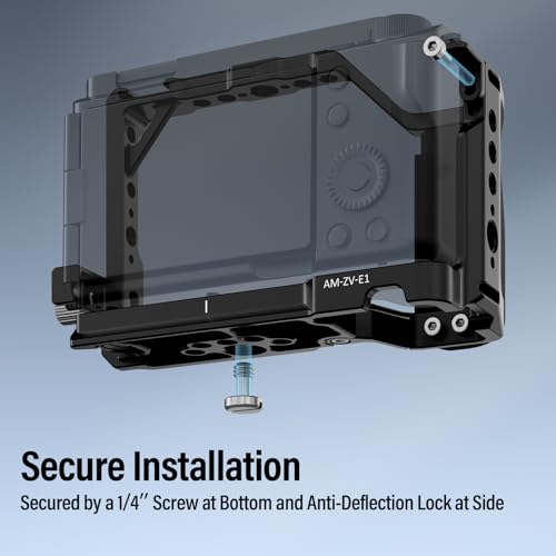 Image of SIRUI Camera Cage for Sony ZV-E1 with Silicone Grip and HDMI Cable Clamp and Cold Shoe Mount Camera Top Handle Bundle