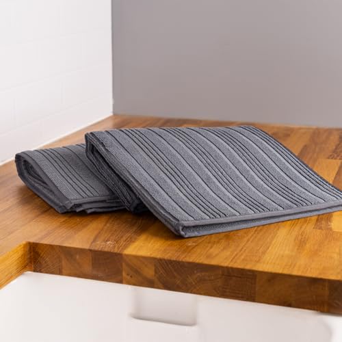 Tapis de séchage pour comptoir de cuisine KitchenAid réutilisable et lavable gris