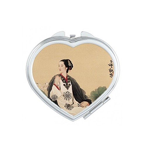 Miroir de poche peinture chinoise pour corriger son maquillage partout