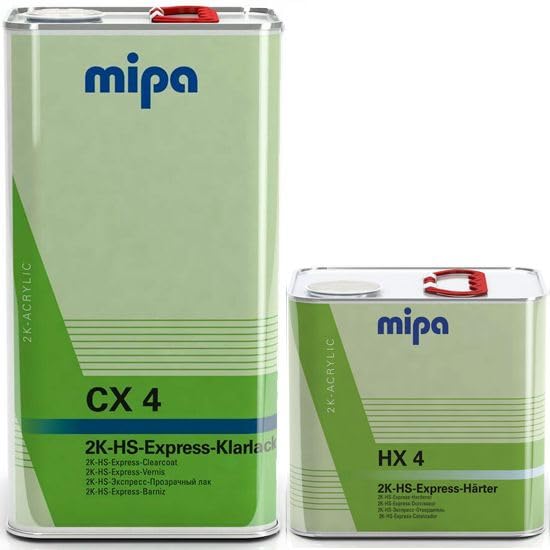 Kustom Canz Mipa CX 4 2K HS Express Clear Coat, HX 4 2K HS Express Hardener