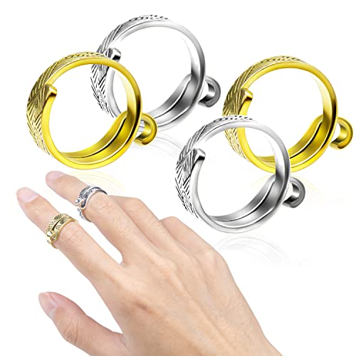 4 Pcs Crochet Ring Knitting & Crochet Supplies, Adjustable Crochet Accessories and Supplies Yarn Ring for Crocheting, Yarn Guide Ring for Crocheting