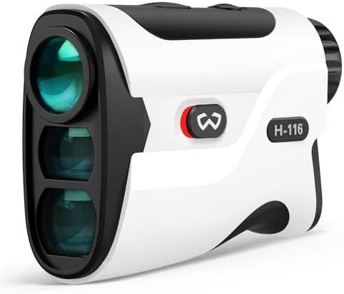 WOSPORTS Golf Rangefinder with Slope - 1200 Yards Laser Range Finder Golf with Magnetic Strap, Flag Pole Locking Vibration