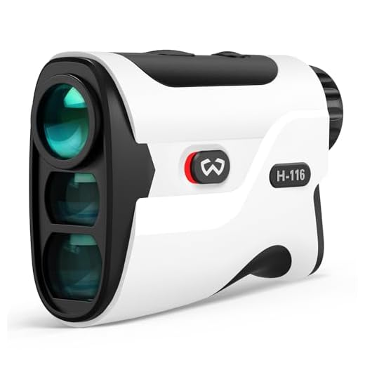 WOSPORTS Golf Rangefinder with Slope - 1200/1500 Yards Range Finder Golf with Magnetic Strap, Flag Pole Locking Vibration, 6X Magnification (White, 1200)