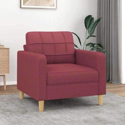 Mimdixy Wohnzimmer Sofa Schlafzimmersofa,Sofasessel Weinrot 60 cm Stoff
