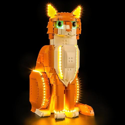 Luces LED para 21376 Ideas Gato Naranja kit de iluminación para bloques de construcción