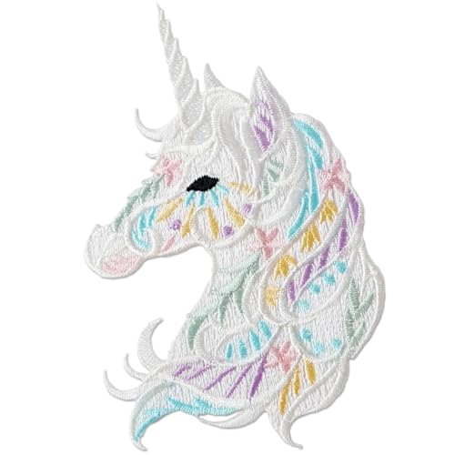 Solasocool Parche bordado de unicornio, para coser o planchar en la ropa, imágenes de...