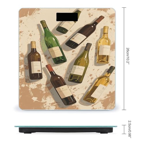 Báscula digital de baño con vidrio templado y pantalla LED miniatura 2
