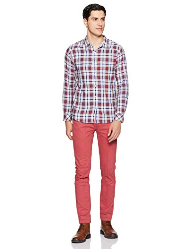 Image of Spykar Men's Checked Slim Fit Shirt