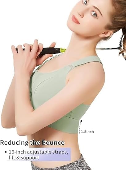 Image of Brachy Women's High-Impact Velcro Sports Bra: Adjustable, Front-Zip for Yoga, Gym & Workout