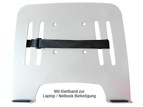 Drall Staffa per Montaggio a Parete per Laptop Argento con Vassoio per Adattatore per Notebook Bianco Modello: L52S-IP3W