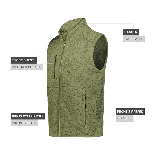 Image of Holloway mens Holloway Alpine Sweater Fleece Vest