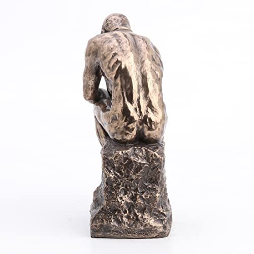 Veronese Design 8" Rodin The Thinker Cast Resin Statue Bronze Finish