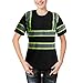 DPSAFETY High Visibility Shirts Quick Dry Safety T Shirts with Reflective Strips and Pocket Short Sleeve Mesh Hi Vis Construction Work Class 2 Shirt for Men/Women Black,Large