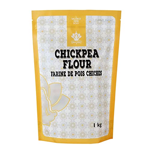 Dinavedic Farine de pois chiches (farine de haricot de garbanzo) 1 kg Farine de pois fins