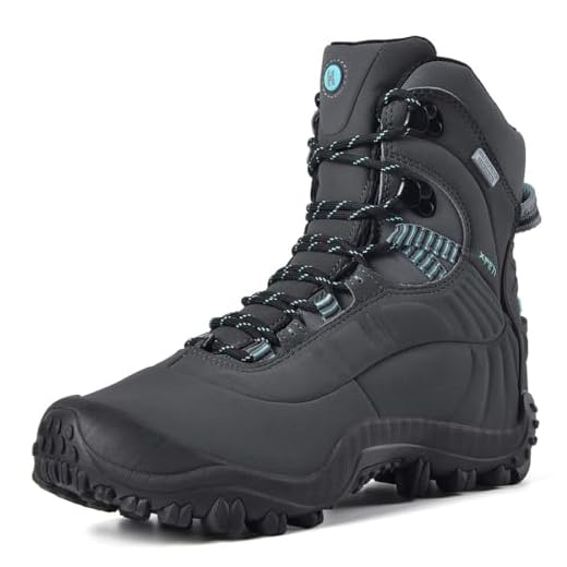Manfen Women 's Hiking Boots Waterproof Trekking Hiking Boots, Gray/Sky Blue, 8