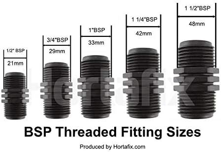 Hosetail Elbow 1" BSP male to 32mm Backnut & Washer - Image 5