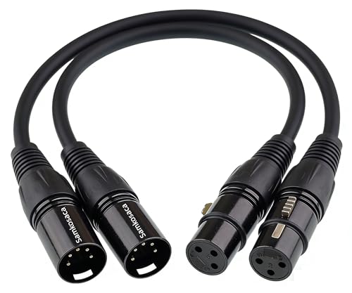 Câble adaptateur DMX 5 broches vers 3 broches robuste pour microphone et jeu de lumière, x2