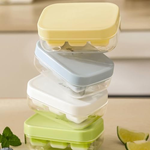 Bandeja de cubitos de hielo flexible de silicona con tapa miniatura 5