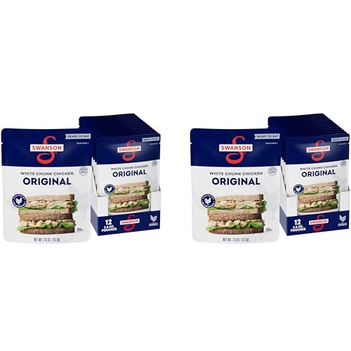 Image of Swanson Original White Chunk Fully Cooked Chicken, Ready to Eat, Simple On-the-Go Meals, 2.6 OZ Pouch (Pack of 24)