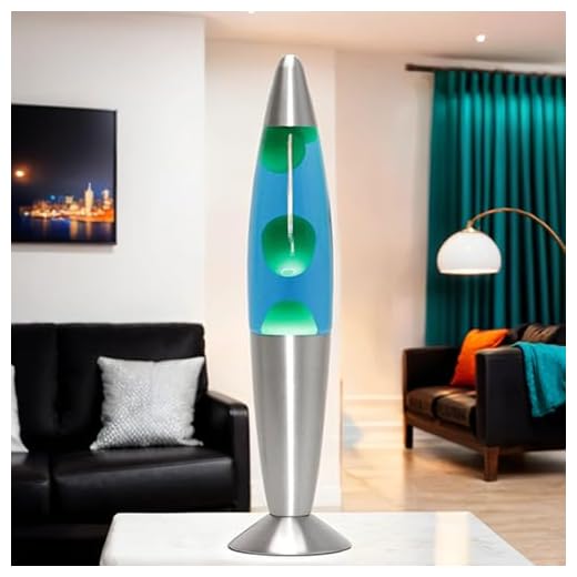 TIMMY Vintage bordslampa med strömbrytare grön blå E14 25 W inklusive glödlampa lavalampa sovrum