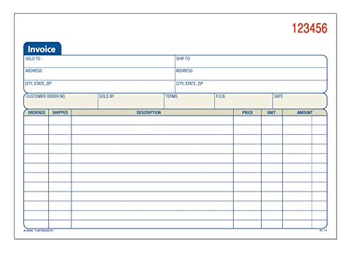 Adams Invoice Book, 2-Part, Carbonless, 5-9/16 X 8-7/16 Inches, 50 Sets Per Book (Dc5840) #TOP1