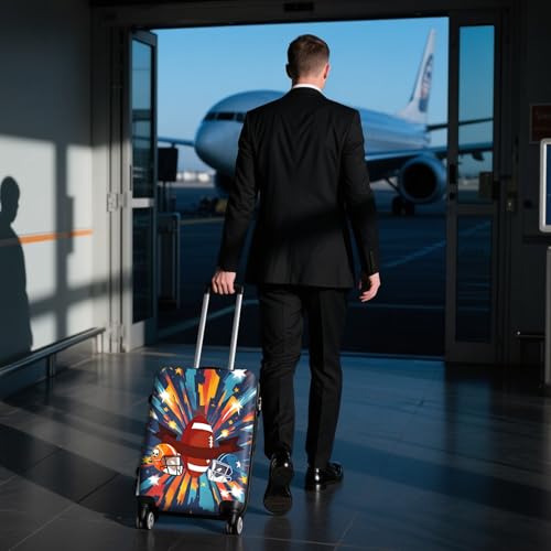 Image of WUJIAONIAO Travel Luggage Cover Baggage Suitcase Cover Protector Skins 18-32 Inch, Rugby, S (for 18--20 inch luggage), Fashion