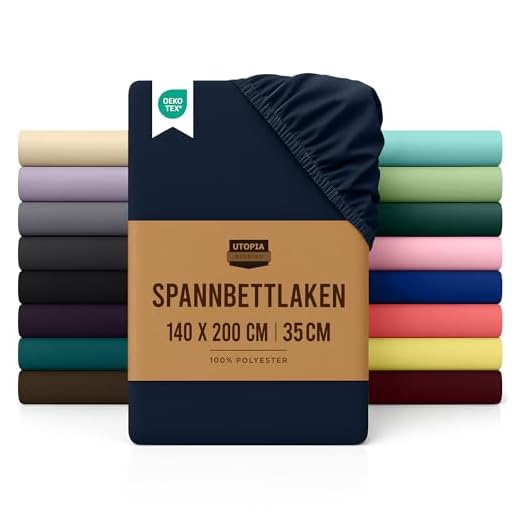 Utopia Bedding - Spannbettlaken 140x200cm - Marineblau - Gebürstete Mikrofaser Spannbetttuch - 35 cm Tiefe Tasche 7 Utopia Bedding - Spannbettlaken 140x200cm - Marineblau - Gebürstete Mikrofaser Spannbetttuch - 35 cm Tiefe Tasche