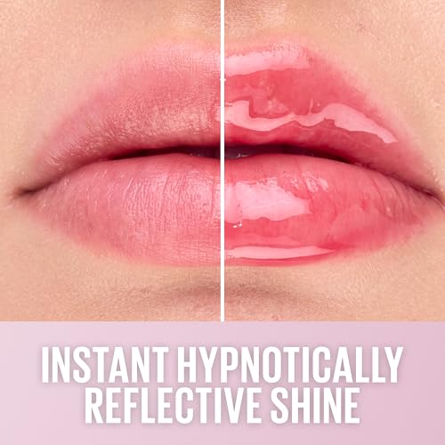 Maybelline New York MAYBELLINE Lifter Oil-in-Gel Lip Gloss for Glassy, Bouncy Shine, Hydrating, Tinted Lip Balm and Moisturizer with Hyaluronic Acid and Passionfruit Oil, Sugar Spritz (Sheer Hot Pink)