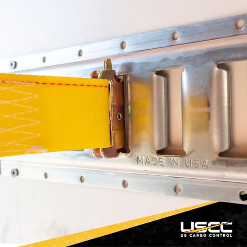 US Cargo Control E-Track, Made in USA, 12 Gauge Steel 5 FT Galvanized Rails (2-Pack) - Horizontal E-Track Rails for Trailers, Garages, Cargo Vans - 6,000 Pounds Break Strength Per Slot