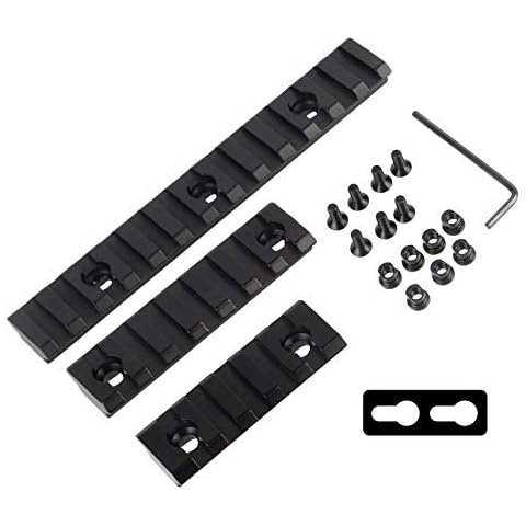 FOCUHUNTER Tactical Keymod Picatinny Rail 5-Slot ,7-Slot 13-Slot Lightweight Keymod Aluminum Picatinny Rail Section Accessories 3 Pack Hunting Accessories Cover