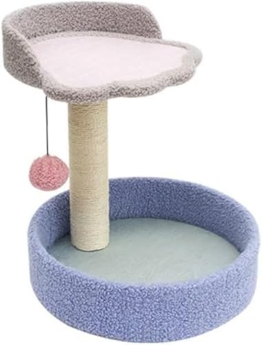 Rutexc キャットタワー、爪とぎ、木製 、可愛い、猫のおもちゃ、猫用タワー兼すり爪ボード、猫が遊んだり、休んだり、すり爪をしたりするために使用できます。お気軽にご購入ください。