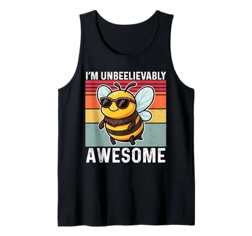 I'm Unbeelievably Awesome Cute Retro Hombres Mujeres Niños Abeja Camiseta sin Mangas