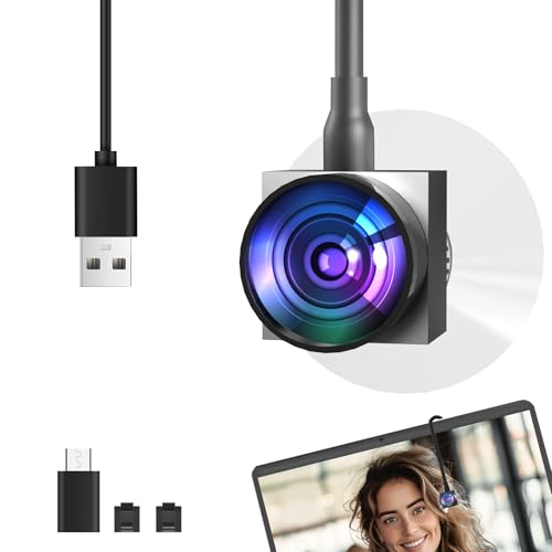 Uyissykia 1080P Center Screen Webcam with Auto Focus Middle Screen Camera with Noise Reducing Mic Plug & Play Center Cam for Zoom/Teams/Mac/PC Ideal for Video Conferencing & Remote Work
