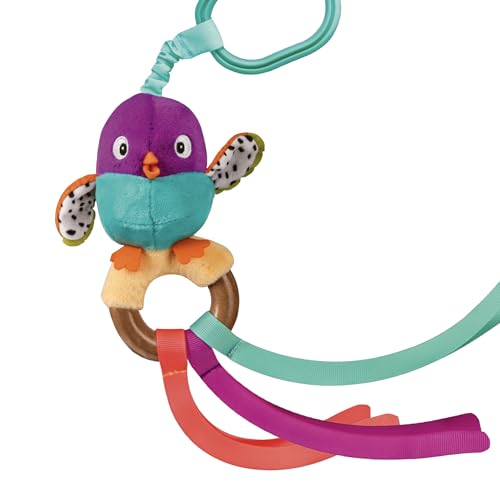 Ravensburger 4853 Play+ Zwitscher-Vogel, Holz-Greifling, Kuscheltier mit Zwitscher-Geräuschen, Zahnungshilfe, Baby-Spielzeug ab 0 Monate, Ostergeschenk Baby