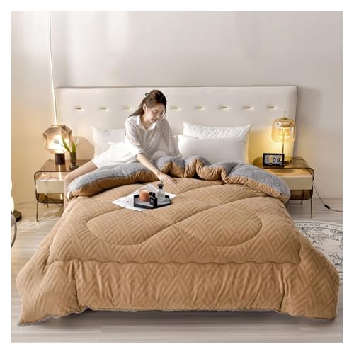 Edredón de terciopelo de cordero microfibra reversible para cama 3