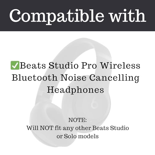 Almohadillas de repuesto para auriculares Beats Studio Pro inalámbricos con Bluetooth y cancelación de ruido, cubiertas para orejas de espuma viscoelástica, accesorios para estuche Studio Pro miniatura 2