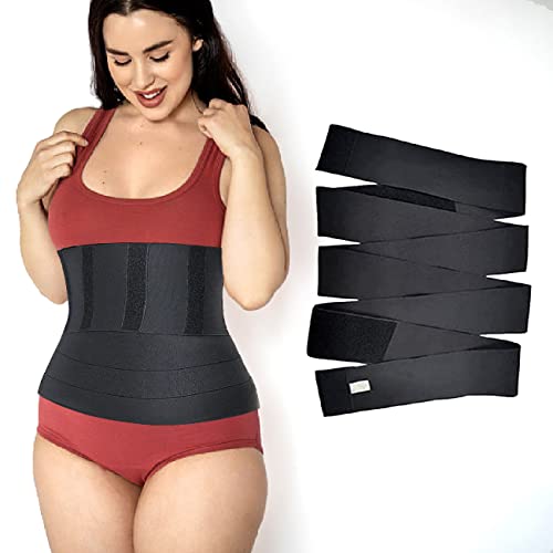 Snatch Me Up Bandage Wrap, Quick Snatch Bandage Wrap Lumbar Waist Support Trainer , Postpartum Recovery for Womenï¼ŒSnatch Me Up Bandage Wrap for Women (157 in( Blackï¼‰ï¼‰