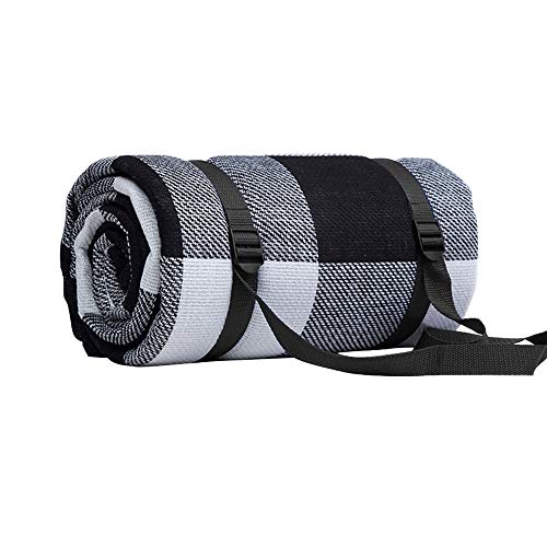 最安値 蜂の巣 レジャーシート 約6mm厚手 大きい おしゃれ 防水 マット ピクニックマット運動会 アウトドア ピクニック タータンチェック クッション 人気 防災 花見 ブラックホワイトチェック 0 0cmの価格比較