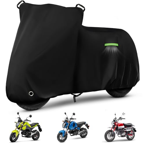 Image of Motorcycle Cover Waterproof for Honda Grom MSX125 /Navi /Monkey /2022 Benelli 135 /2023 Grom, Heavy Duty Outdoor Sun UV Rain Dust All Weather Protection Motorbike Cover with Soft Cotton Lining & Lock Hole